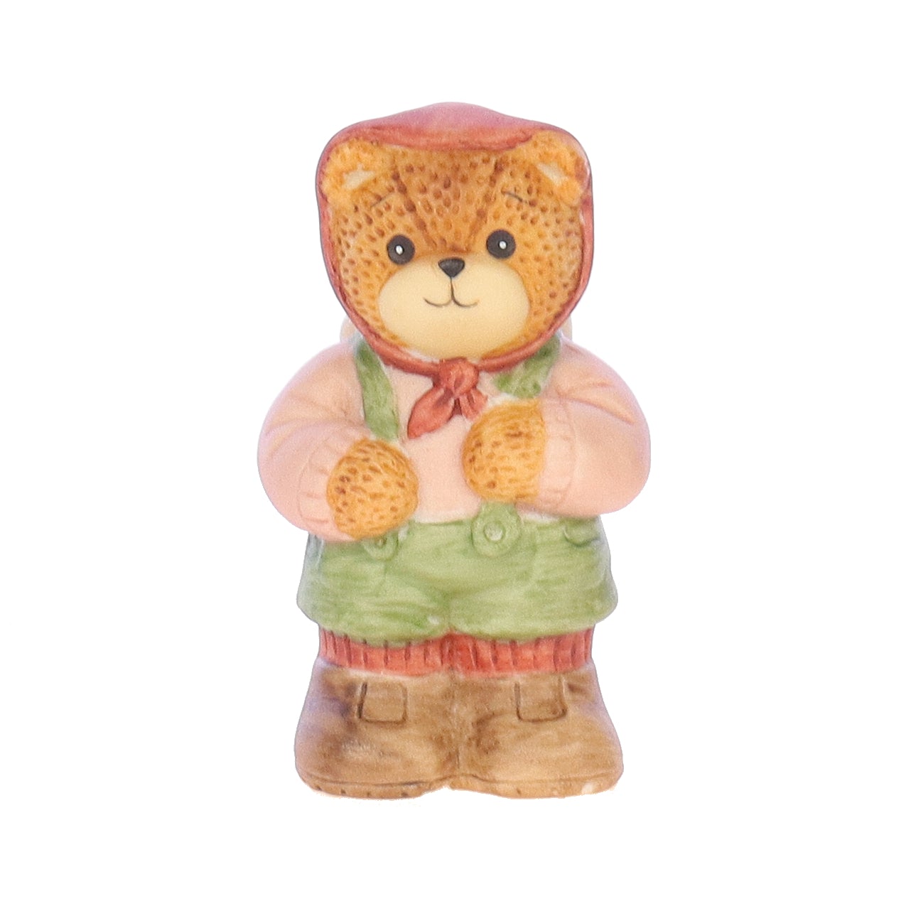 Lucy and Me Vintage 1986 Porcelain Figurine Hiker Bear with