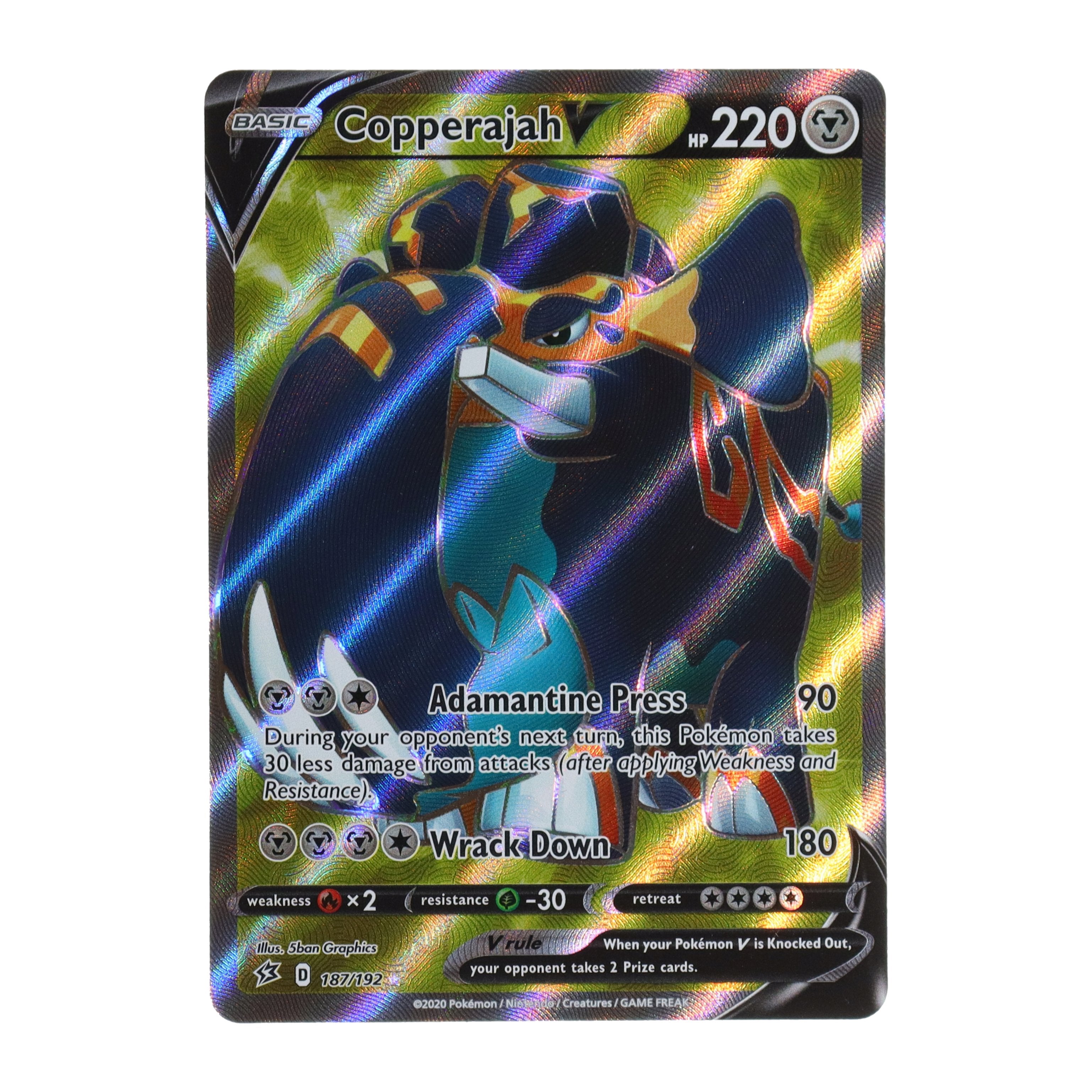 copperajah pokemon card price Pokemon Sword and Shield Rebel Clash Ultra Rare Copperajah V #187