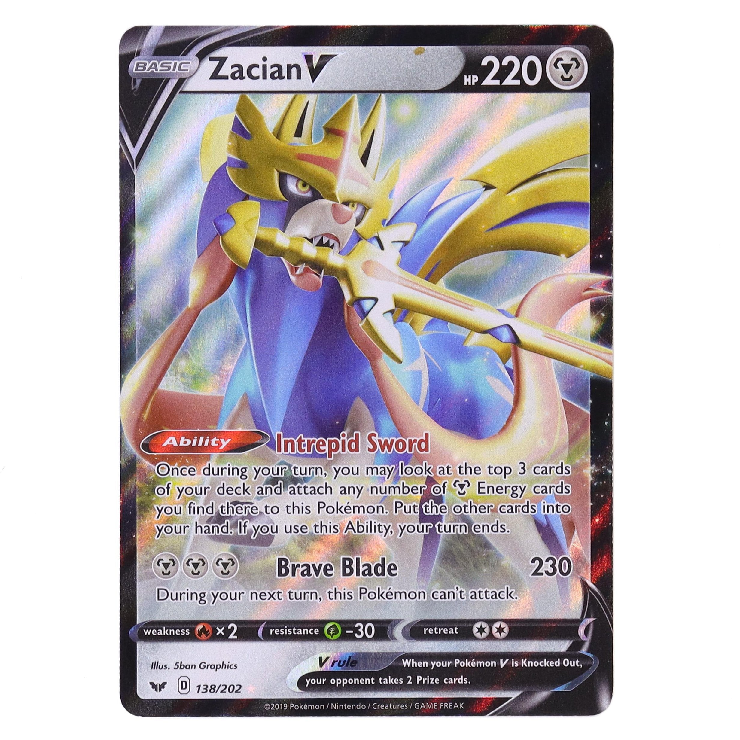 Pokemon Sword and Shield Ultra Rare Holo Zacian V #138 Pokemon Sword and Shield Ultra Rare Holo Zacian V #138