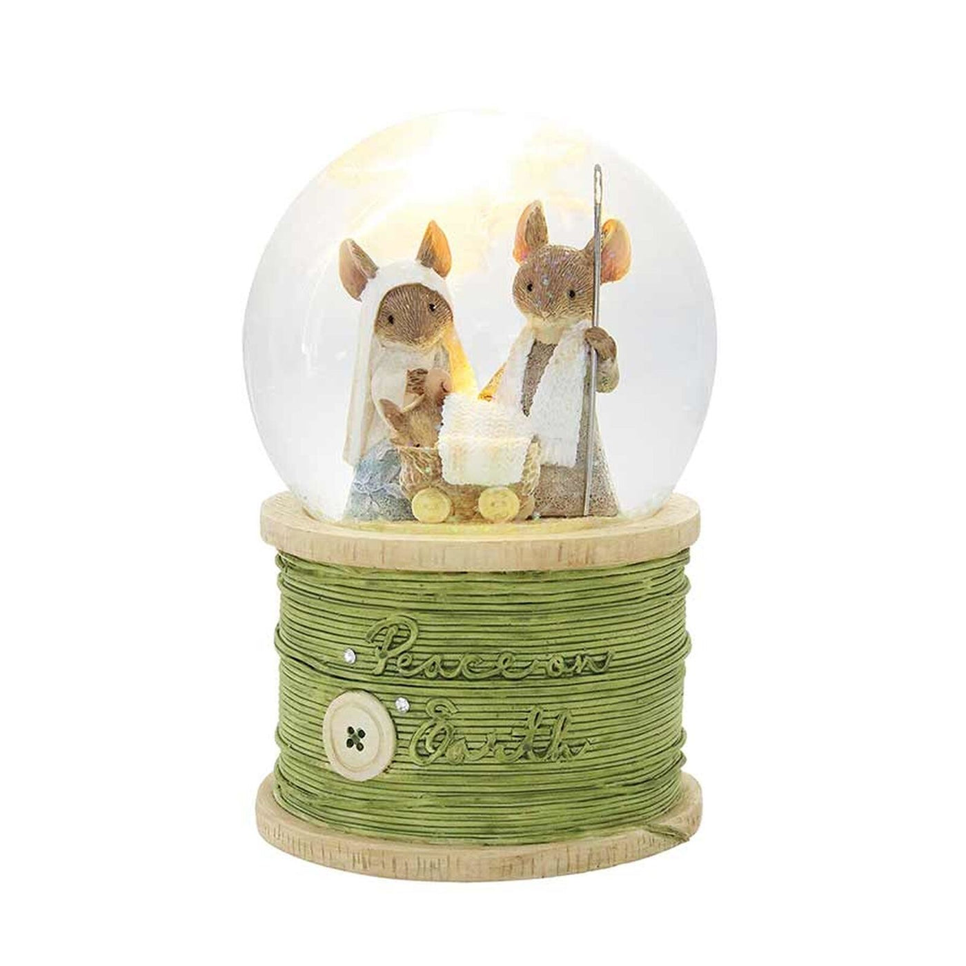 Enesco Heart of Christmas Tails with Heart Peace on Earth Waterball Nativity Set