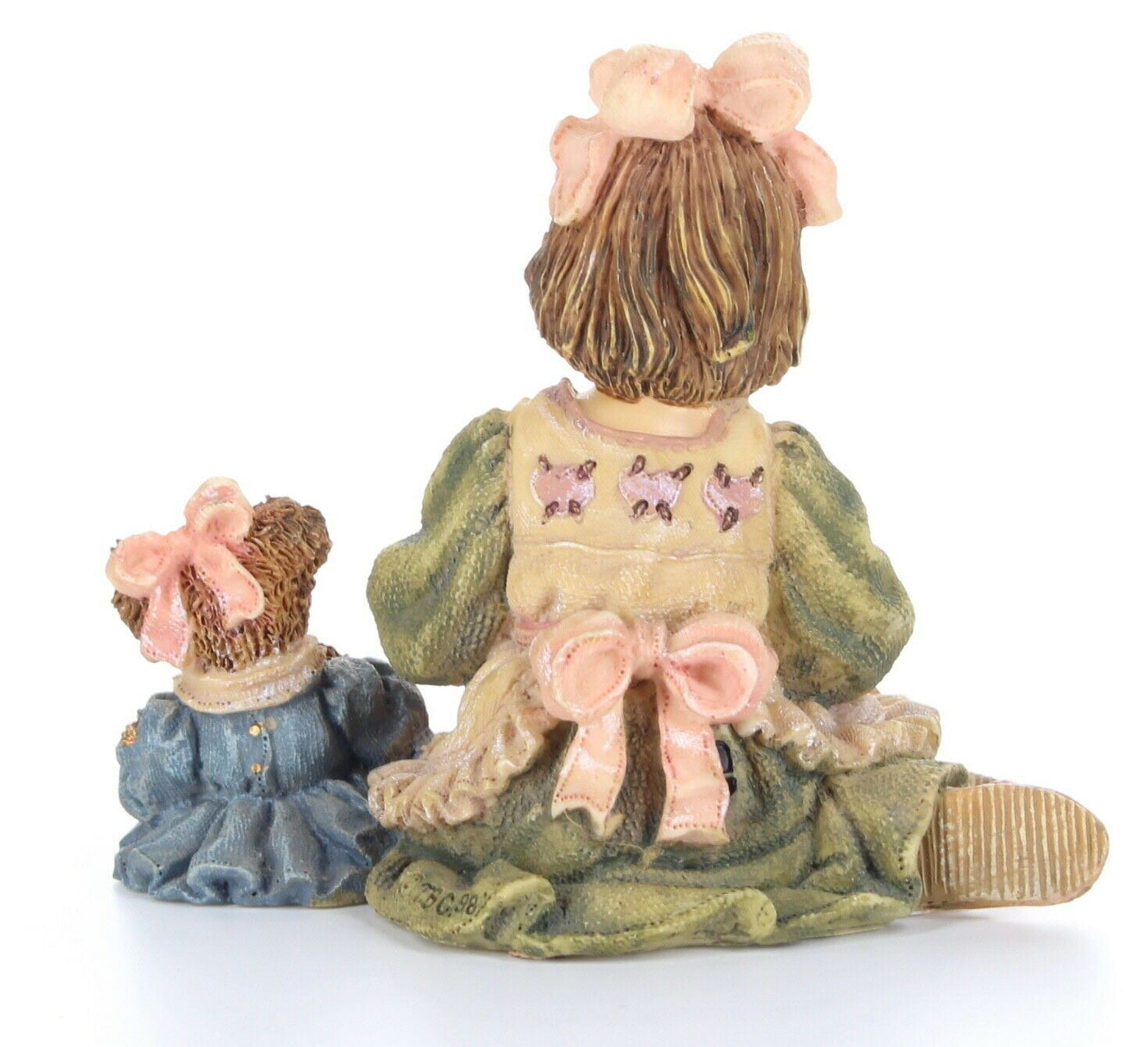 Boyds Bears Dollstone Figurine Alyssia w/ Caroline A Stitch in Time #3539 No Box