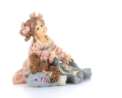 Boyds Bears & Friends Dollstone Figurine Cheryl w/ Ashlie Nighty Night #3544 Box