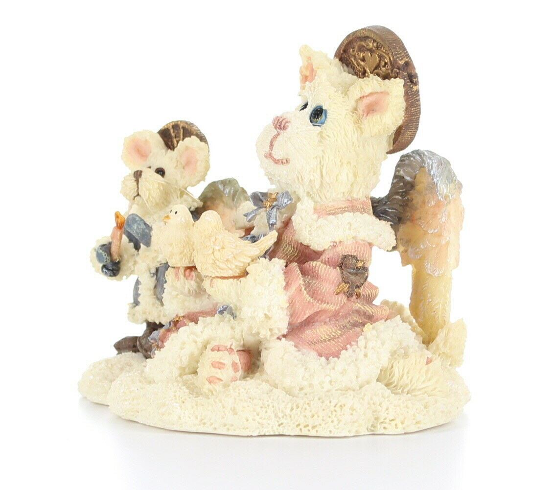 Boyds Bears & Friends Purrstone Figurine Christmas Peace on Earth #371004 Box