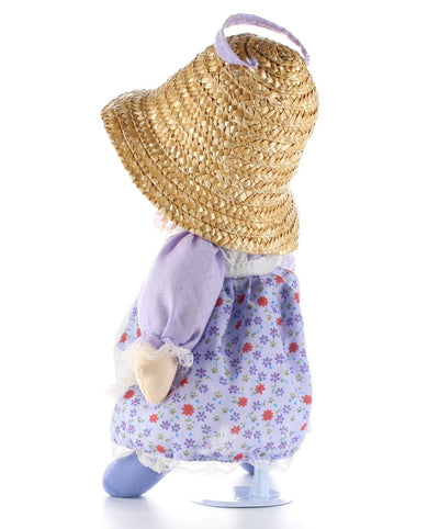 Precious Moments Plush Doll w/ Purple Spring Easter Dress & Sun Hat Door Hanging