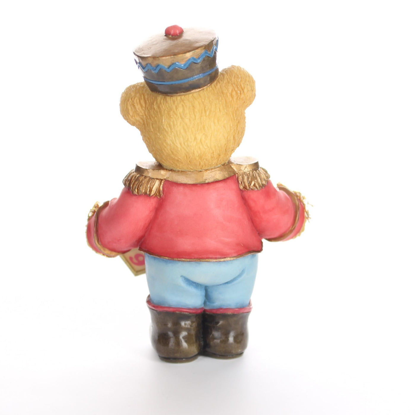 Cherished Teddies Vintage Christmas Bear Figurine Striking Up Another Year 1996