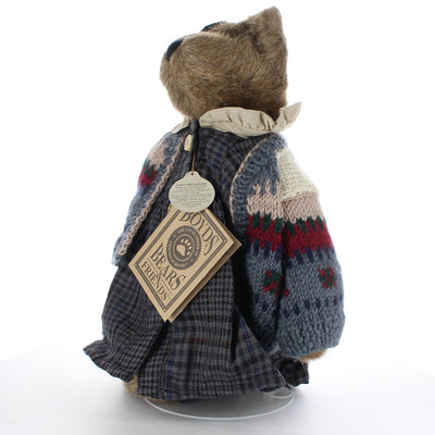 Boyds-Bears-&-Friends-Plush-Bear-bear-with-blue-sweater-and-blue-gingham-dress-and-bow-01998-51