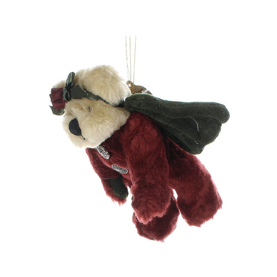 Boyds-Bears-&-Friends-Plush-Bear-tan-and-marron-bear-green-wings-headband-paws-and-feet