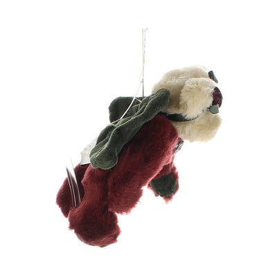 Boyds-Bears-&-Friends-Plush-Bear-tan-and-marron-bear-green-wings-headband-paws-and-feet