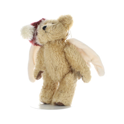 Boyds-Bears-&-Friends-Plush-Bear-tan-winged-bear-Santa-hat-ornament