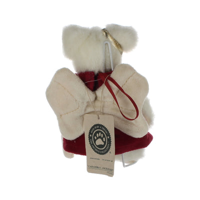 Boyds-Bears-&-Friends-Plush-Bear-white-bear-red-velvet-dress-"HOPE"-2000