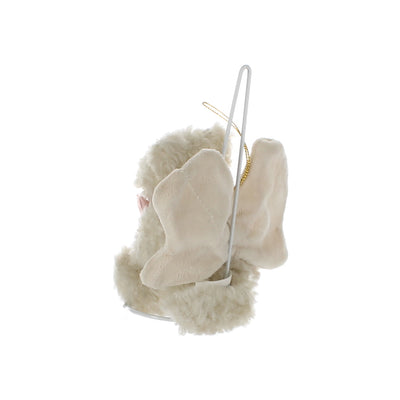 Boyds-Bears-&-Friends-Plush-Bear-white-winged-sitting-bear-pink-nose-rose-and-bow-ornament