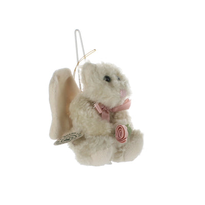 Boyds-Bears-&-Friends-Plush-Bear-white-winged-sitting-bear-pink-nose-rose-and-bow-ornament