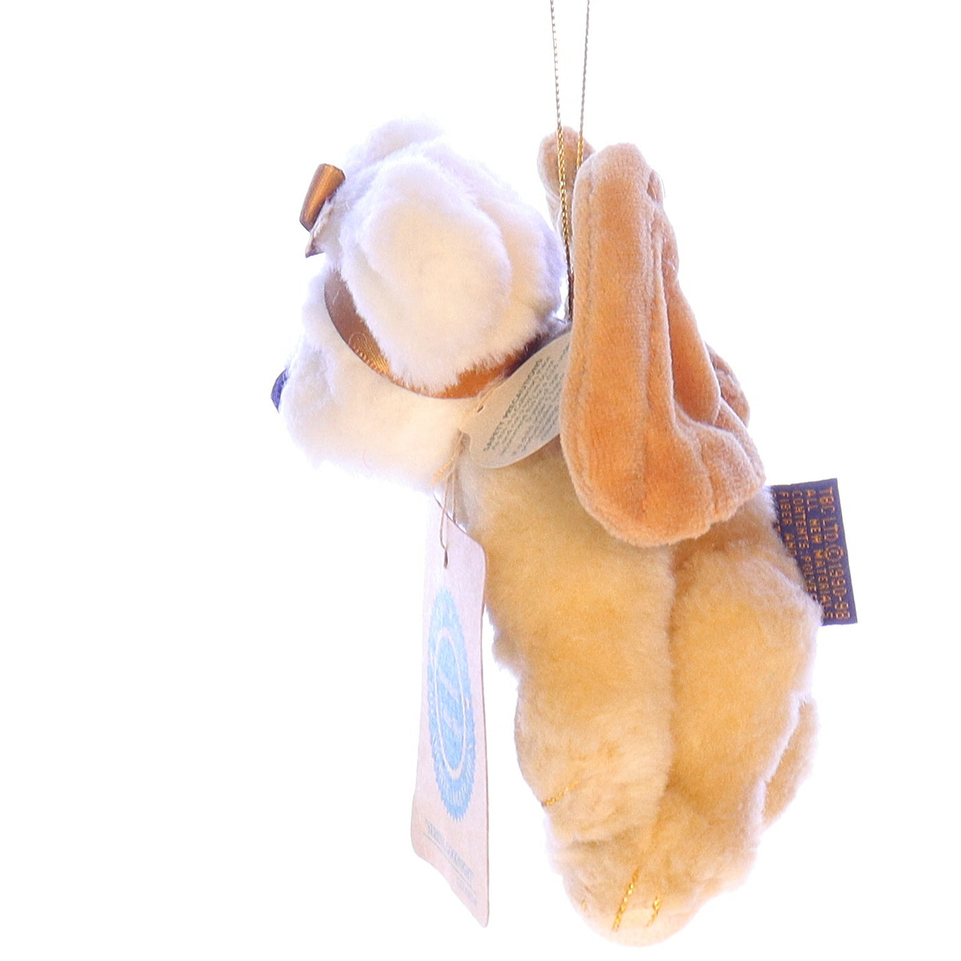 Boyds_Bears_and_Friends_56232-08_Serena_Goodnight_Angel_Christmas_Ornament_Stuffed_Animal_1990 Left Side View