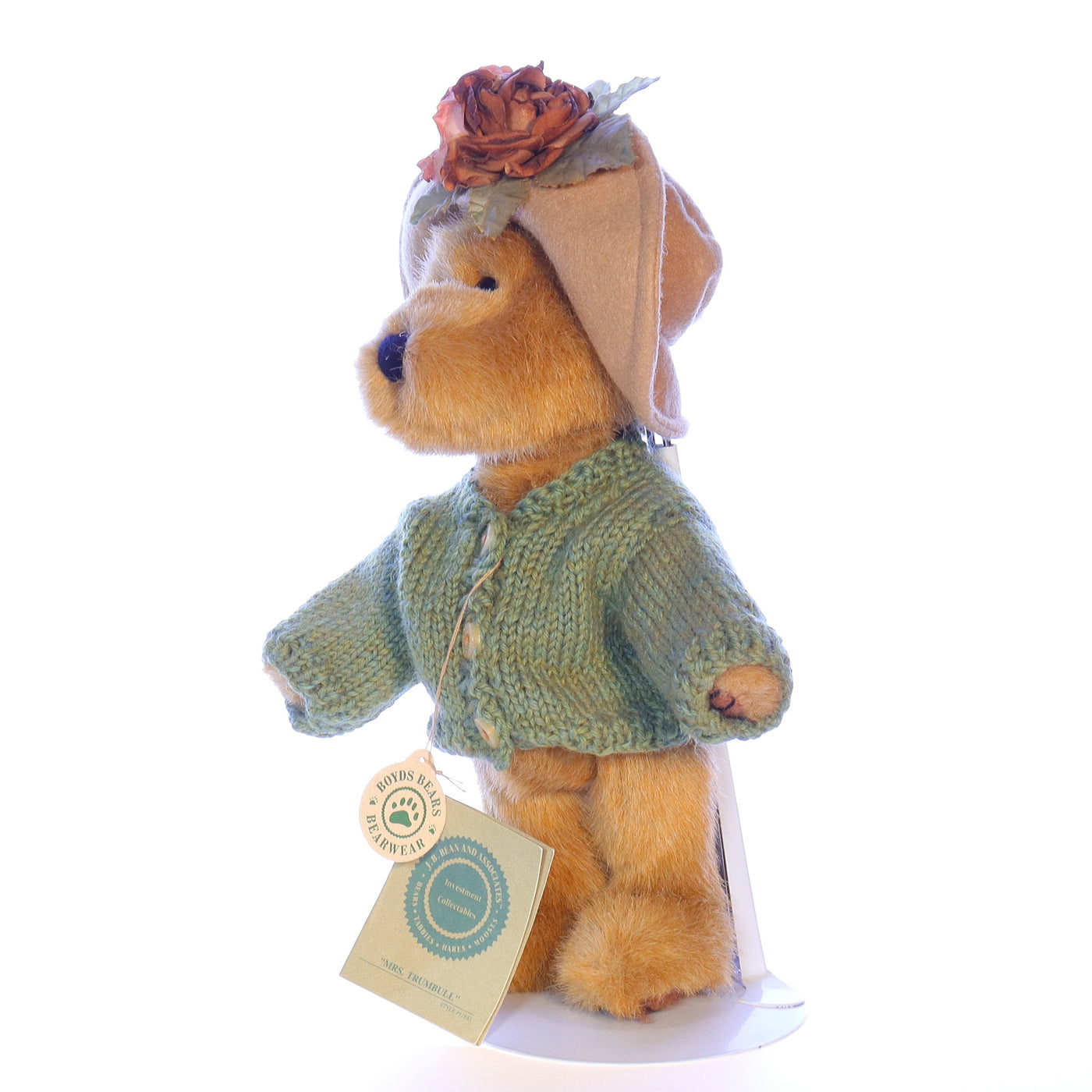 Boyds_Bears_and_Friends_91833_Mrs_Trumbull_Fashion_Stuffed_Animal_1985 Front Left View