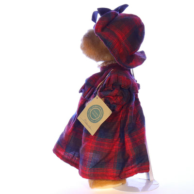Boyds_Bears_and_Friends_Eldora_Plaid_Hat_Stuffed_Animal_1985 Left Side View