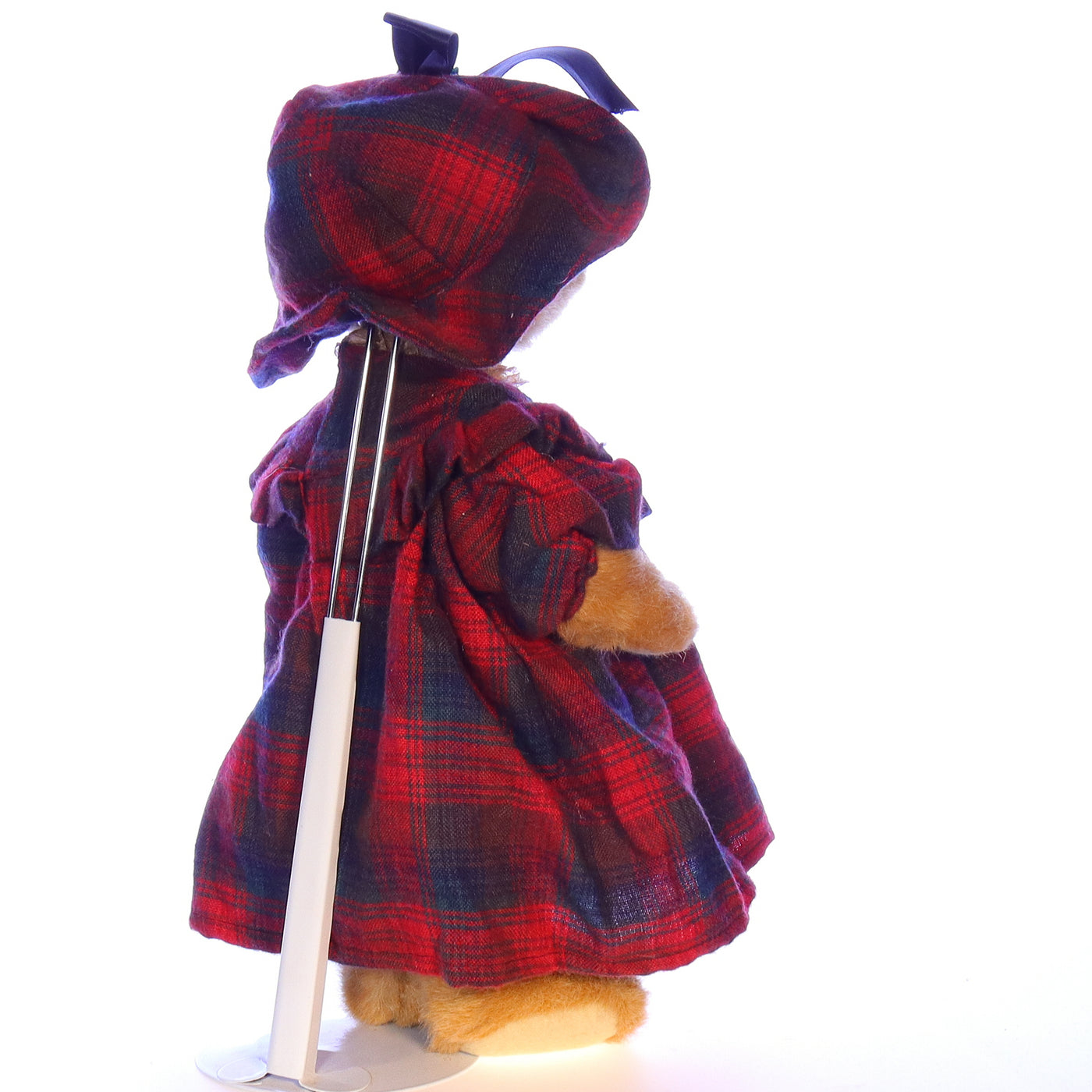Boyds_Bears_and_Friends_Eldora_Plaid_Hat_Stuffed_Animal_1985 Back Right View