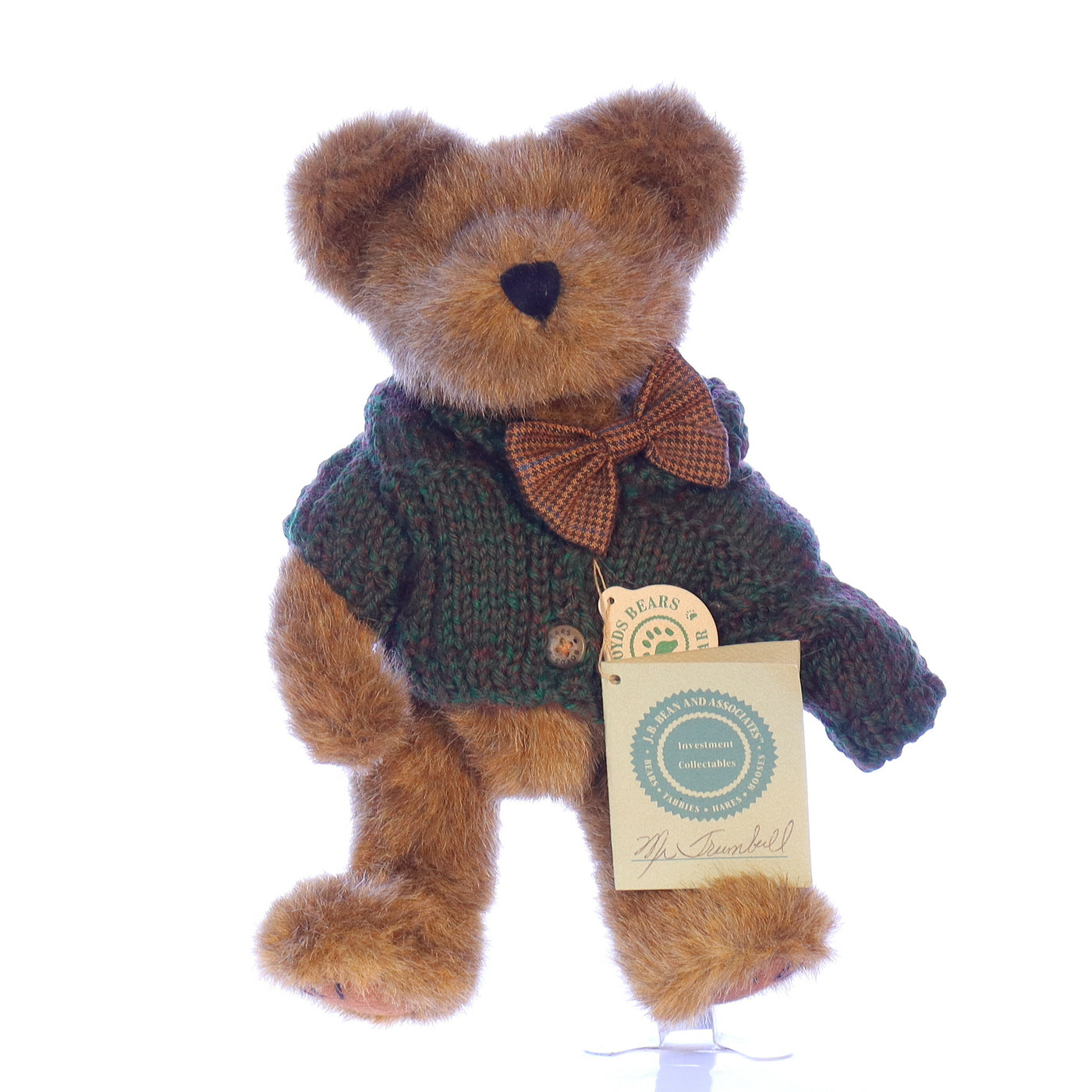 Boyds_Bears_and_Friends_Mr_Trumbull_JB_Bean_and_Associates_Stuffed_Animal_1985 Front View