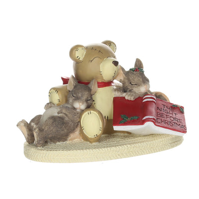 Charming Tails 87704 Not A Creature Was Stirring Christmas Figurine Box Front Right View