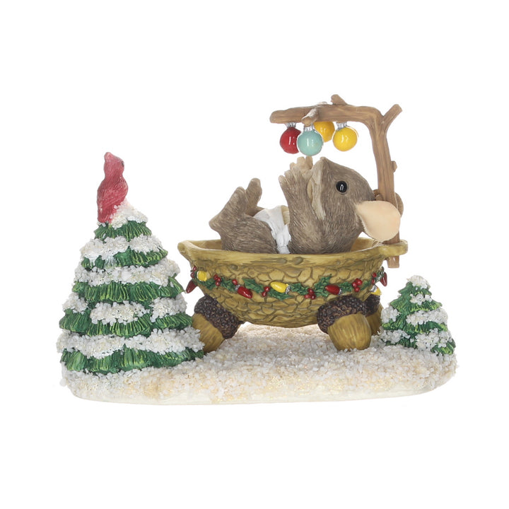 Charming Tails Fitz & Floyd Resin Figurine in Box Christmas 87/705