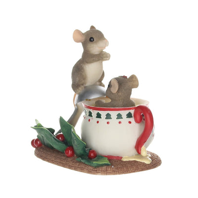 Charming Tails 887208 Dive Into The Holidays Christmas Figurine 1999 Box Back Right View