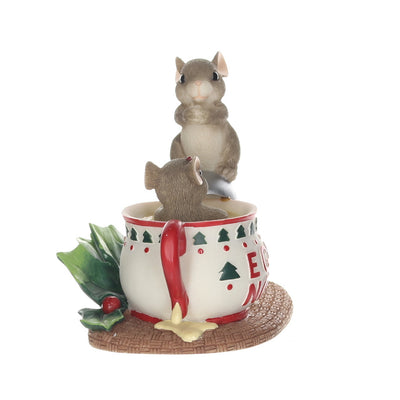 Charming Tails 887208 Dive Into The Holidays Christmas Figurine 1999 Box Right View