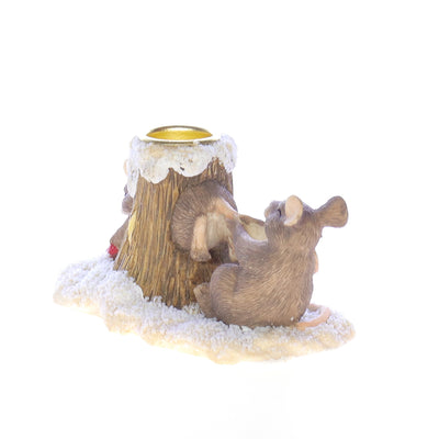 Charming_Tails_Tree_Stump_Candlestick_Mice_Christmas_Figurine Back Right View