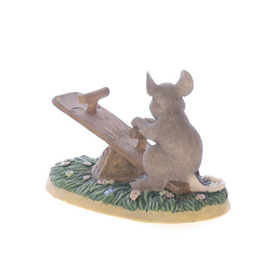 Charming_Tails_silvestri_14_Lonely_See_Saw_Mouse_Figurine Back Right View
