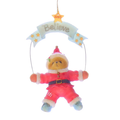 Cherished_Teddies_112392_Believe_Christmas_Ornament_2003 Front View