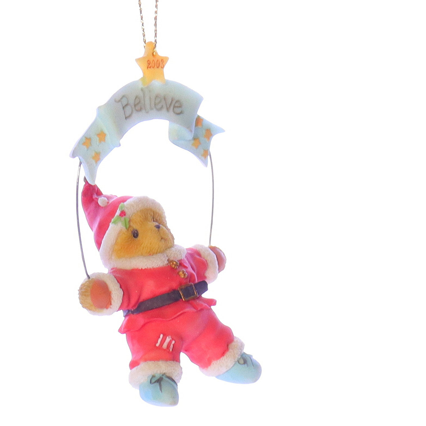 Cherished_Teddies_112392_Believe_Christmas_Ornament_2003 Front Right View