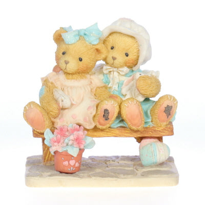 Cherished_Teddies_911372_Tracie_and_Nicole_Side_By_Side_With_Friends_Friendship_Figurine_1992Front View