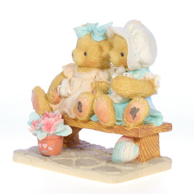 Cherished_Teddies_911372_Tracie_and_Nicole_Side_By_Side_With_Friends_Friendship_Figurine_1992Front View