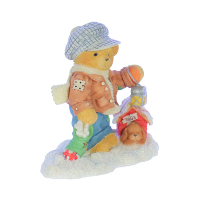 Cherished Teddies by Priscilla Hillman Resin Figurine Rich Always Paws For Holiday Treats_