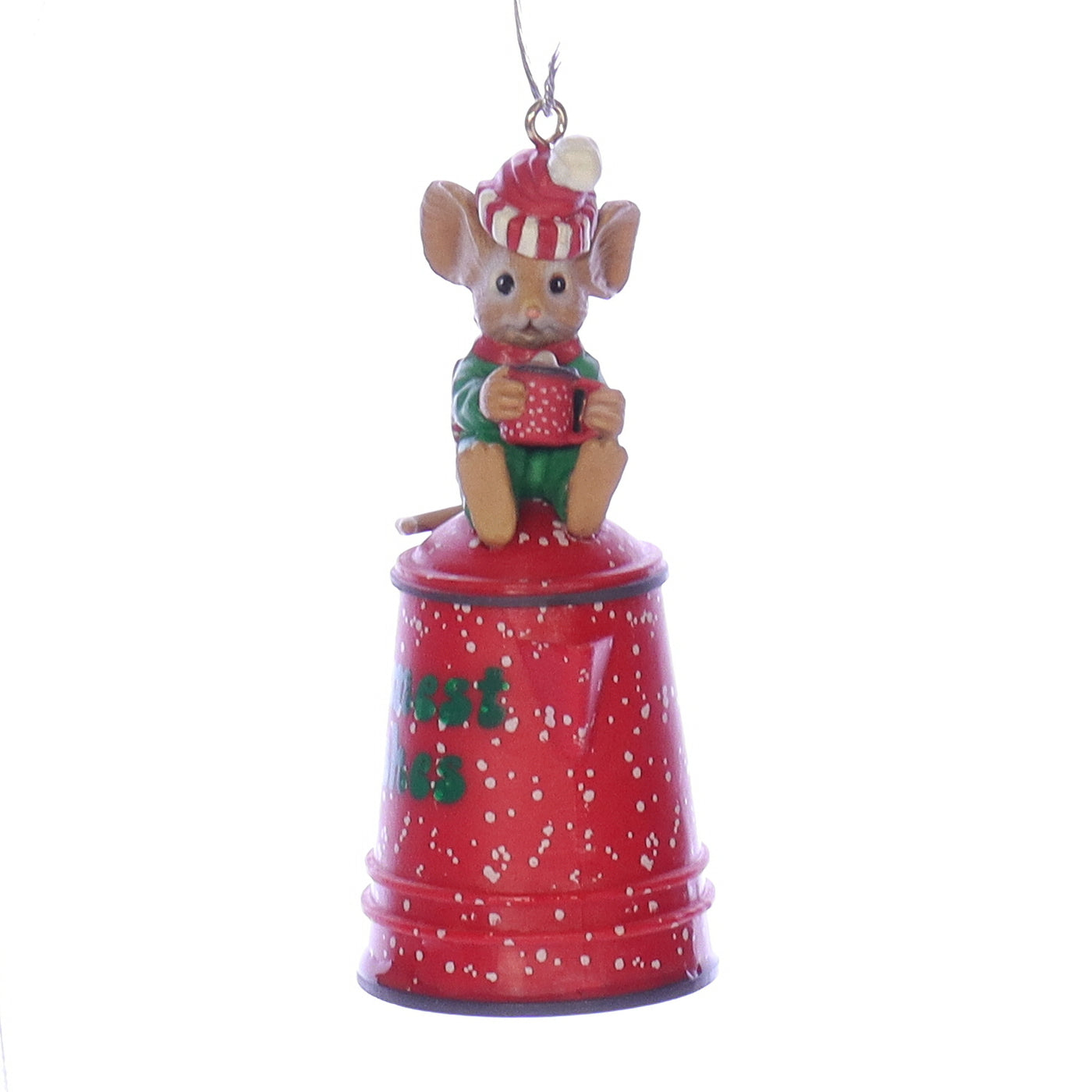 Enesco_Treasury_of_Christmas_Ornaments_564974_Brewing_Warm_Wishes_Mouse_Ornament_1991 Front View