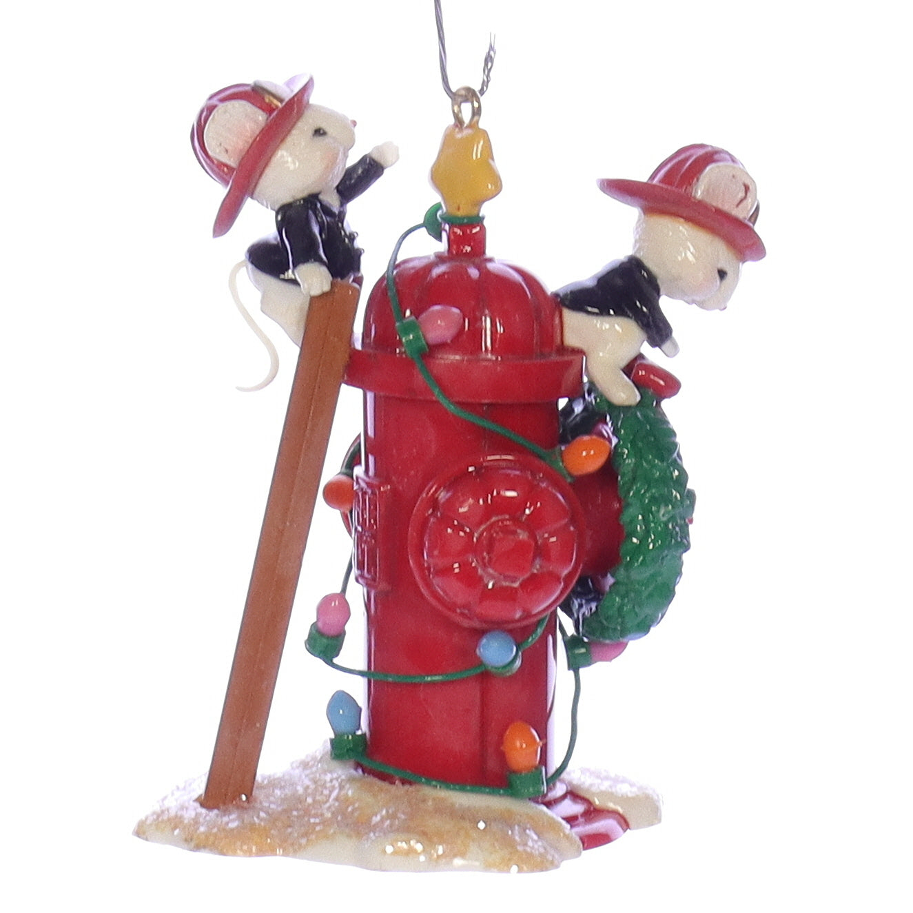 Enesco_Treasury_of_Christmas_Ornaments_573825_Warmest_Wishes_Northpole_Fire_Department_Mouse_Ornament_1990 Back View