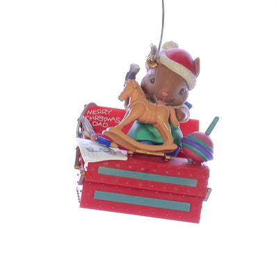 Enesco_Treasury_of_Christmas_Ornaments_584886_Merry_Christmas_Tool_You_Dad_Mouse_Ornament_1994 Front View
