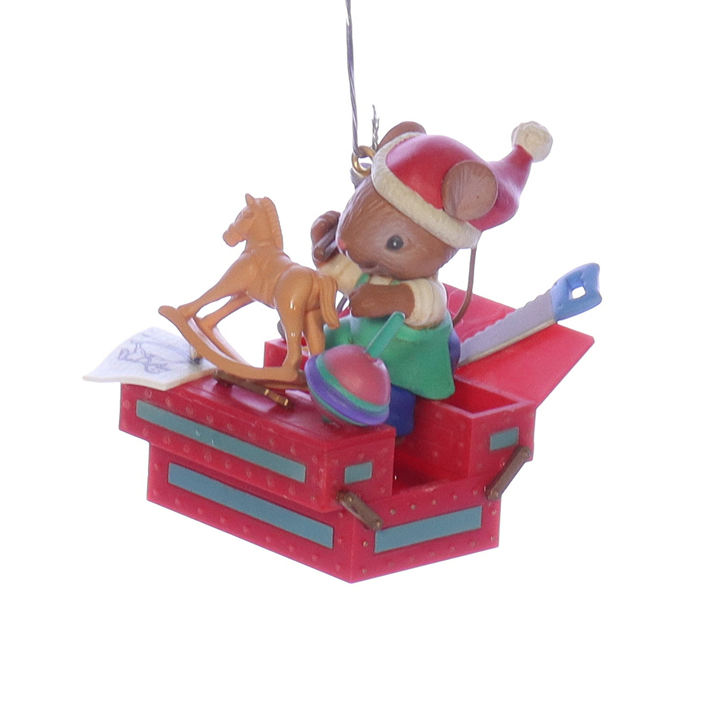 Enesco_Treasury_of_Christmas_Ornaments_584886_Merry_Christmas_Tool_You_Dad_Mouse_Ornament_1994 Front Left View