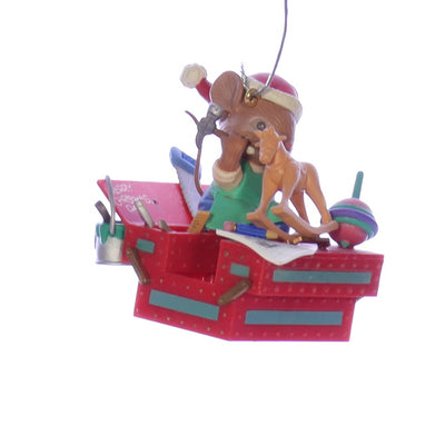 Enesco_Treasury_of_Christmas_Ornaments_584886_Merry_Christmas_Tool_You_Dad_Mouse_Ornament_1994 Front Right View