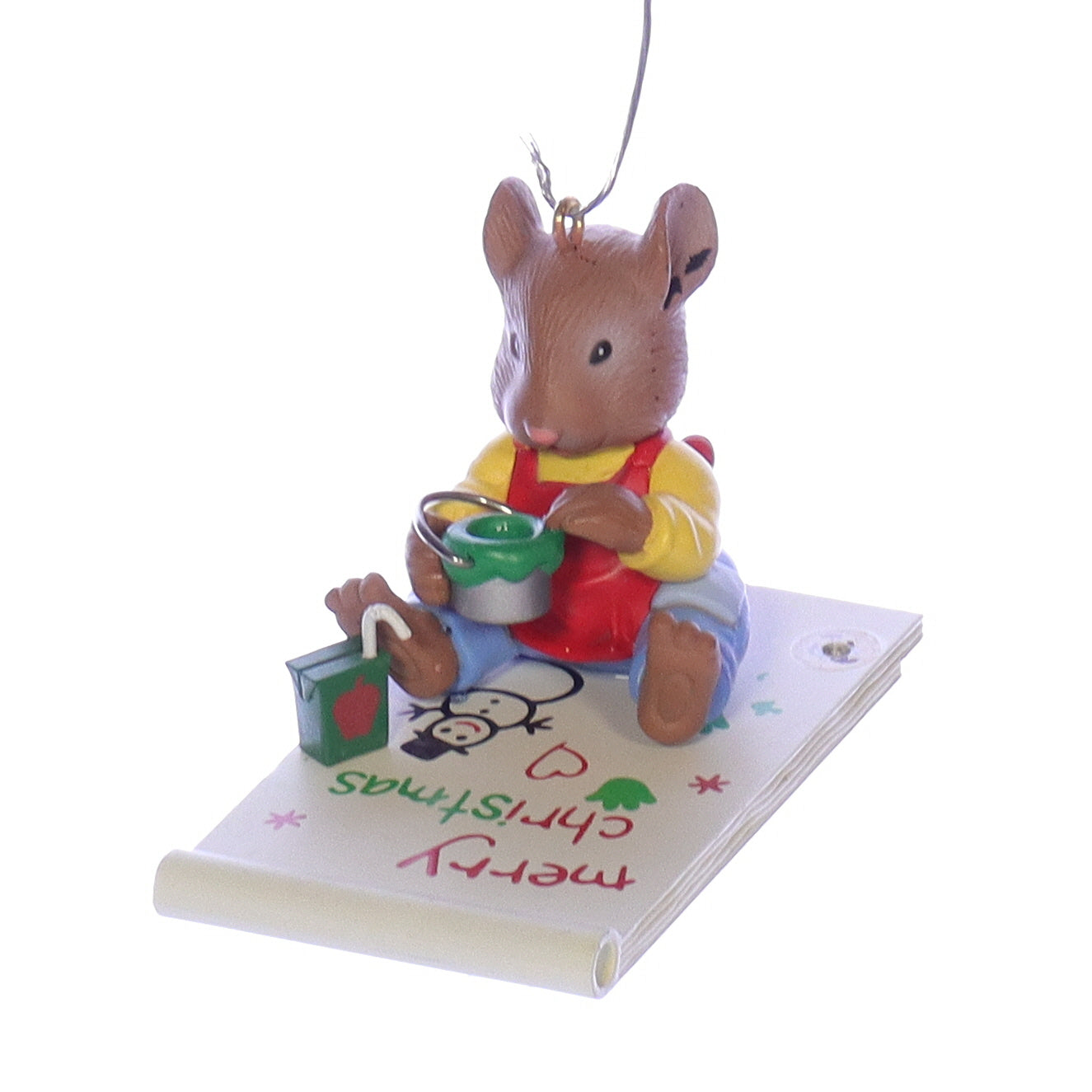 Enesco_Treasury_of_Christmas_Ornaments_595551_Paint_Your_Holiday_Bright_Mouse_Ornament_1994 Left Side View