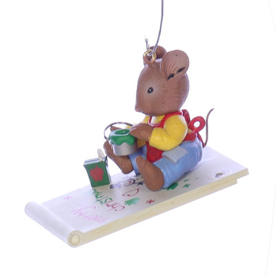 Enesco_Treasury_of_Christmas_Ornaments_595551_Paint_Your_Holiday_Bright_Mouse_Ornament_1994 Back Left View