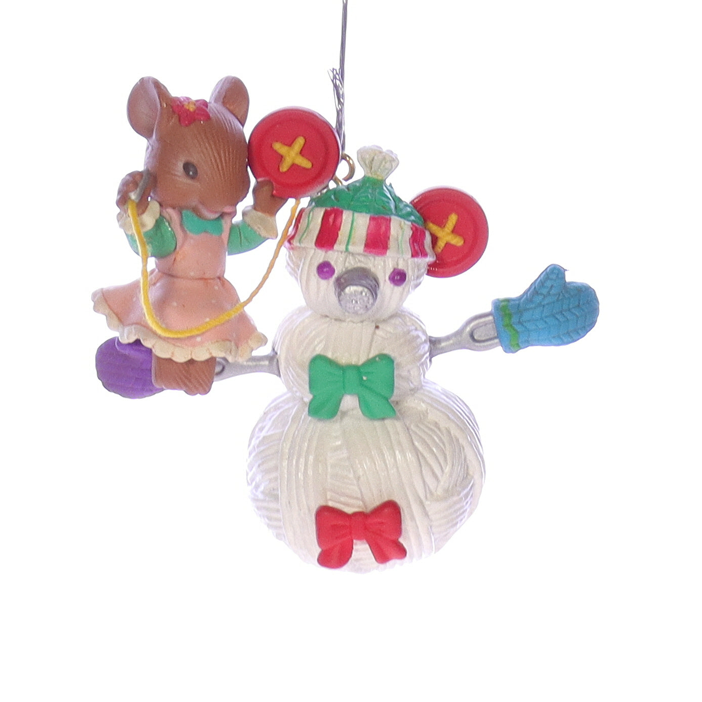 Enesco_Treasury_of_Christmas_Ornaments_599042_Building_a_Sew-man_Christmas_Ornament_1994 Front View