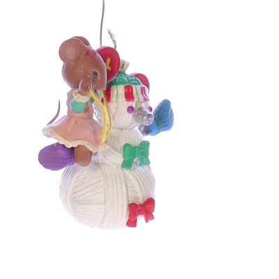 Enesco_Treasury_of_Christmas_Ornaments_599042_Building_a_Sew-man_Christmas_Ornament_1994 Front Right View