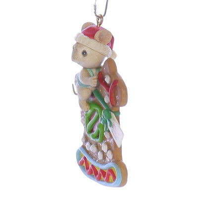 Enesco_Treasury_of_Christmas_Ornaments_8315814_Gingerbread_Greetings_Mouse_Ornament_1992 Front Left View