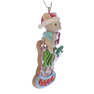 Enesco_Treasury_of_Christmas_Ornaments_8315814_Gingerbread_Greetings_Mouse_Ornament_1992 Front Right View