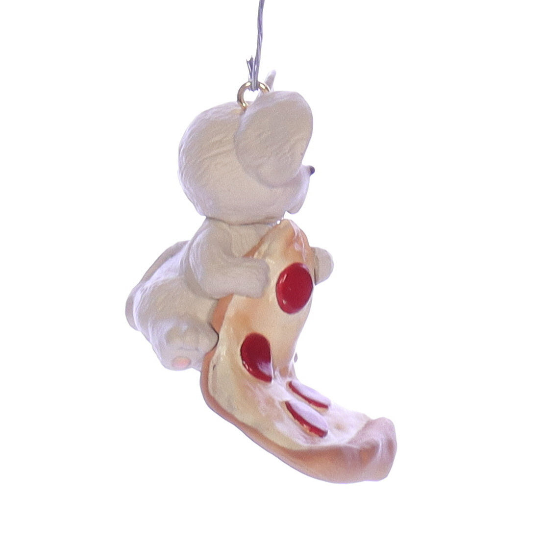 Hallmark Vintage Resin Christmas Ornament QX497-3 Pepperoni Mouse 1990 1.75"