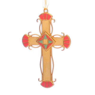 Hallmark Vintage Resin Christmas Ornament QXG4352 Mosaic of Faith 2005 3"