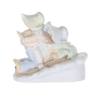 Homco-Circle-of-Friends-Porcelain-Figurine-A-Sledding-We-Will-Go