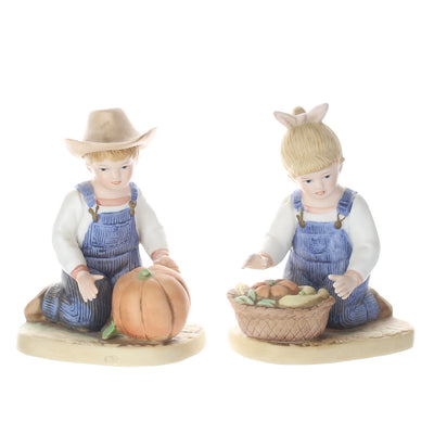Homco-Denim-Days-Porcelain-Figurine-Harvest-Helpers-1518
