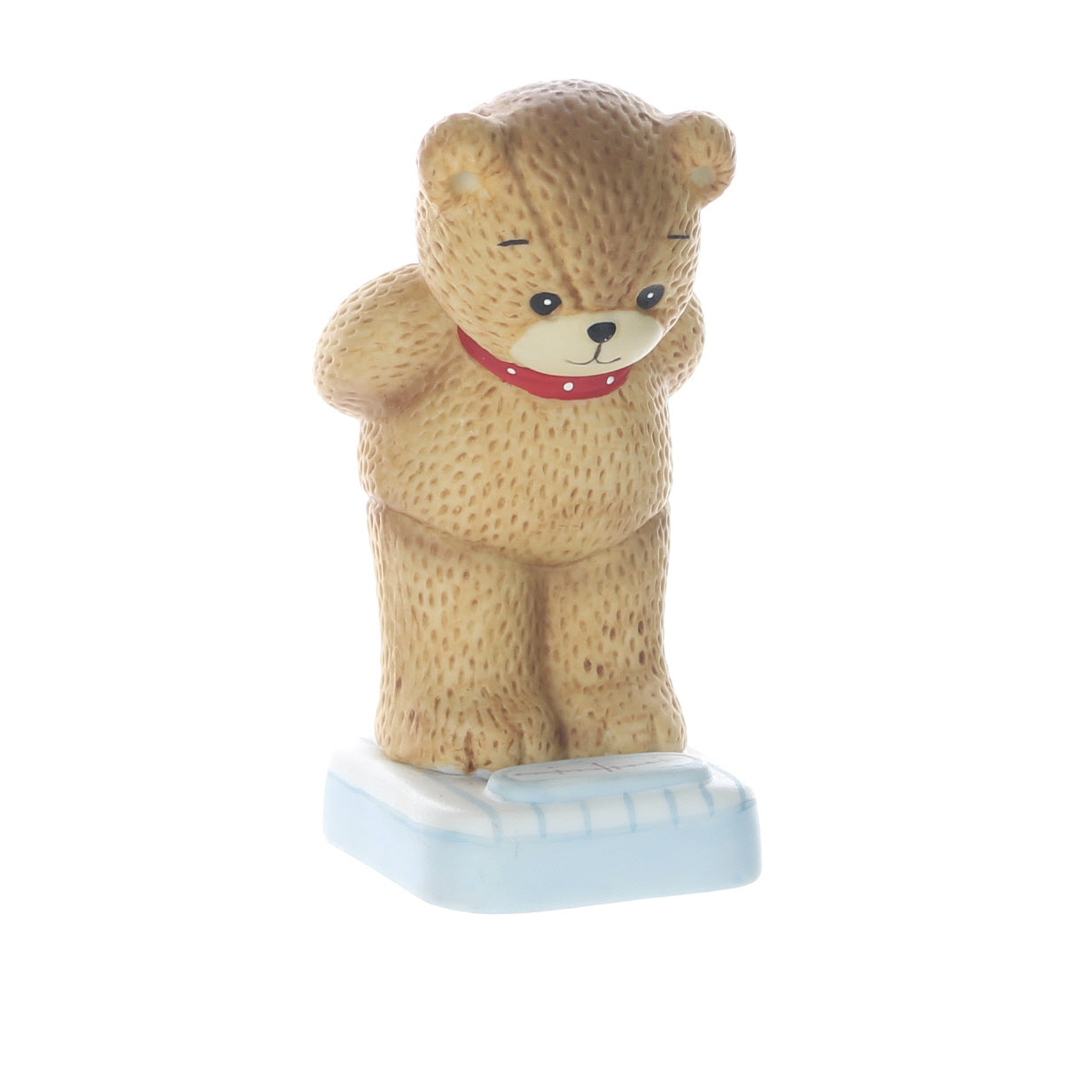 Lucy-and-Me-Porcelain-Figurine-Bear-on-Scale