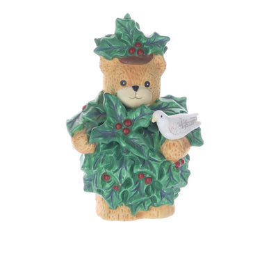 Lucy-and-Me-Porcelain-Figurine-Christmas-Holly-Bearies-with-Christmas-Dove