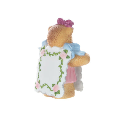 Lucy-and-Me-Porcelain-Figurine-Valentine-Heart-Sandwich-Board-Bear